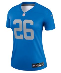 Alternative view of Jahmyr Gibbs Detroit Lions Nike Women's Alternate Legend Player Performance Top -  Blue
