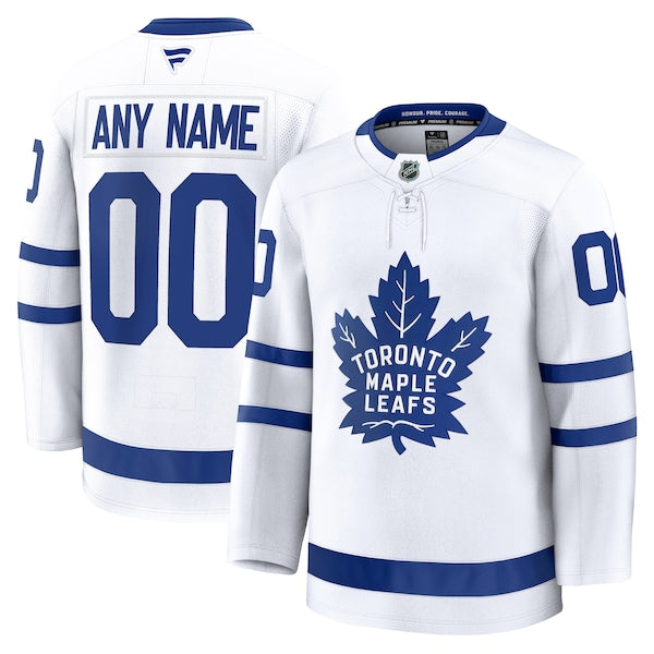 Toronto Maple Leafs Away Premium Custom Jersey - White/Blue/Black