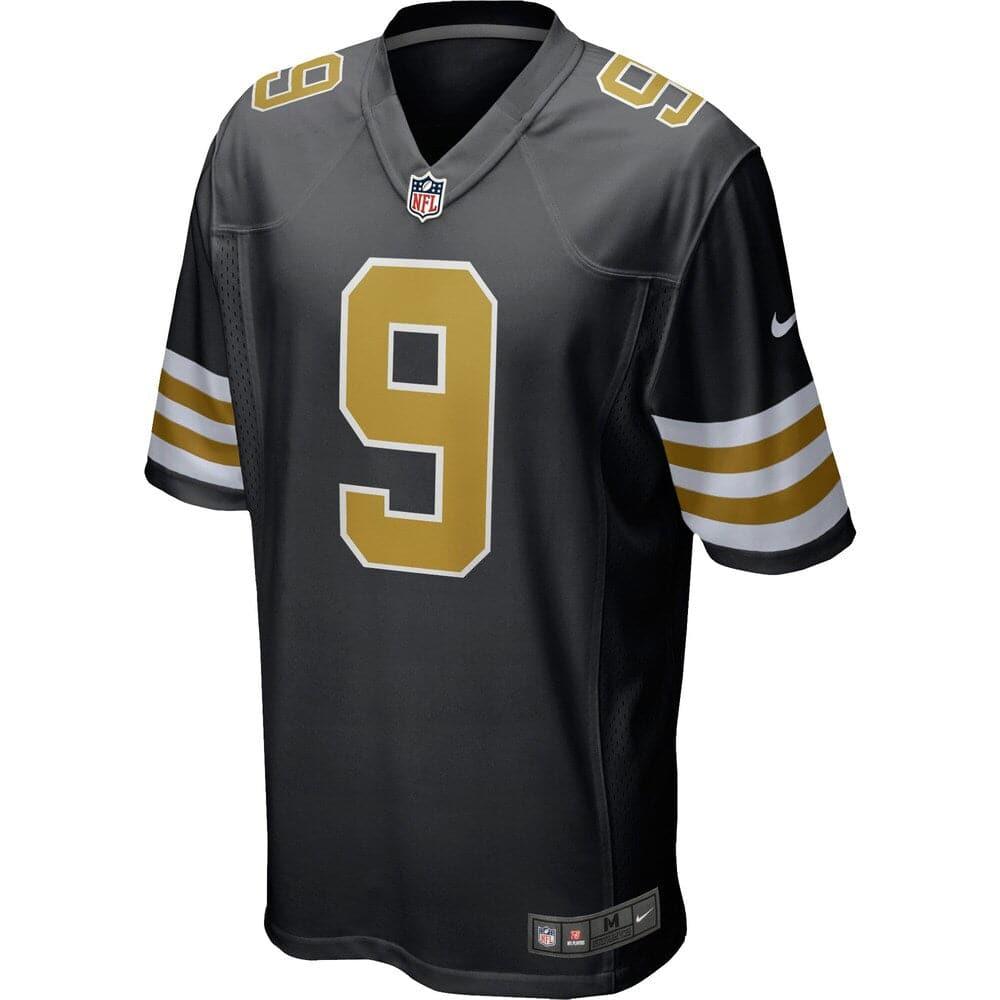 Men's New Orleans Saints Drew Brees Nike Black Alternate Game Jersey - Image 2