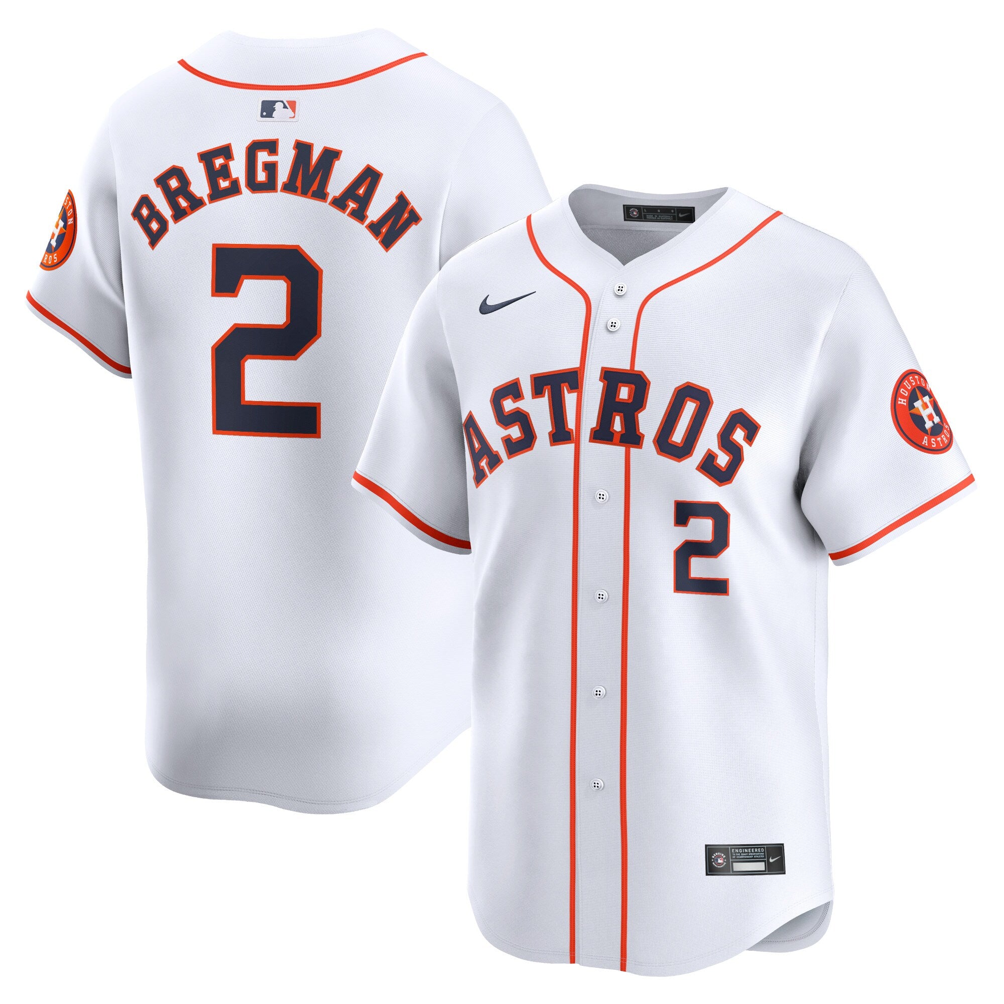 Alex Bregman Houston Astros Nike Away Limited Player Jersey - Gray/White - Image 5