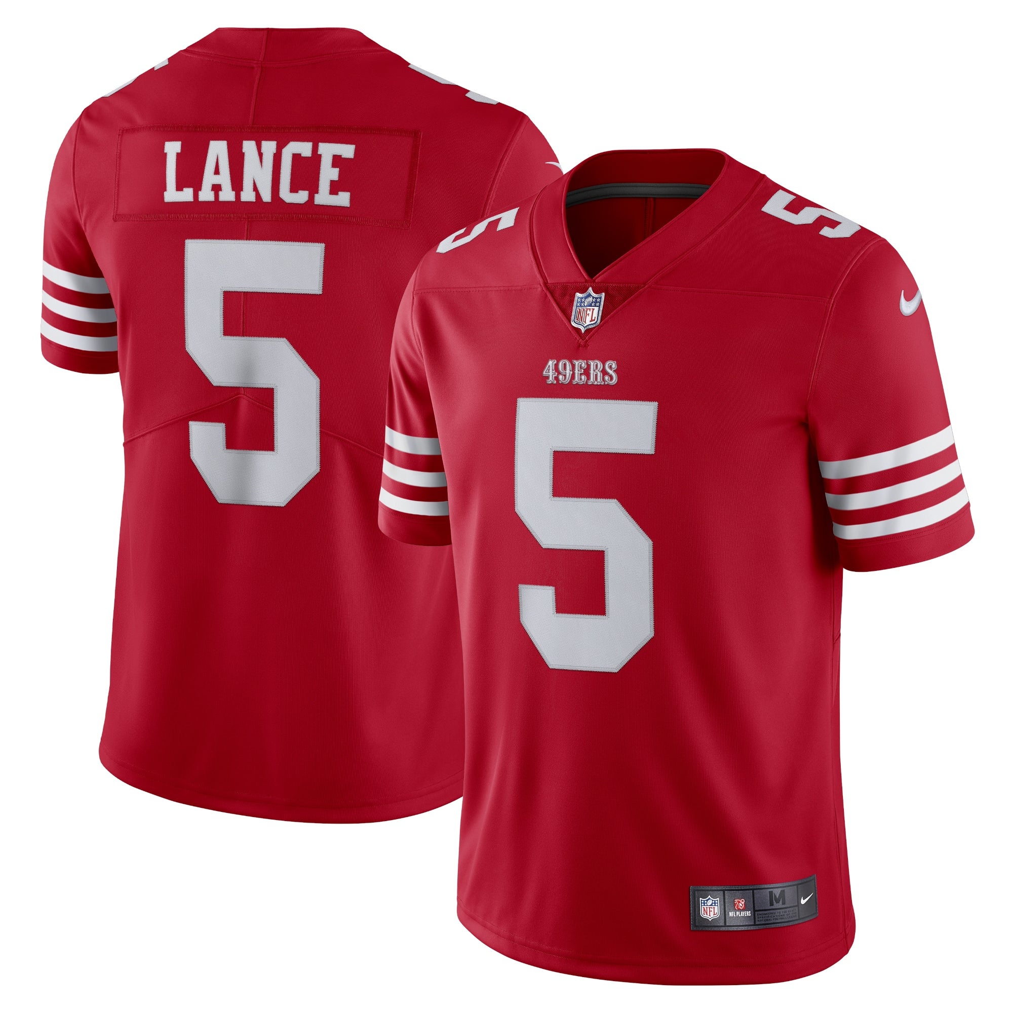 Trey Lance San Francisco 49ers Nike Alternate Vapor Limited Jersey - Scarlet/Scarlet/White - Image 7