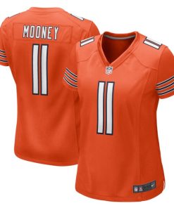 Alternative view of Darnell Mooney Chicago Bears Nike Women's Alternate Game Player Jersey - Orange/Navy