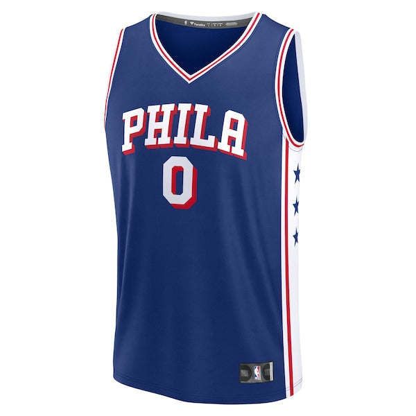 Tyrese Maxey Philadelphia 76ers Fast Break Replica Player Jersey - Icon Edition - Royal - Image 2