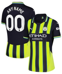 Manchester City Puma Women's 2024/25 Away Replica Custom Jersey - Navy