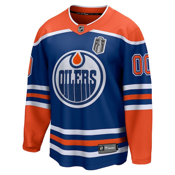 Edmonton Oilers 2025 Stanley Cup Final Home Breakaway Custom Jersey - Royal - Image 3