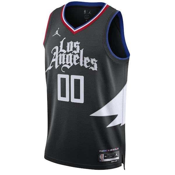 LA Clippers Jordan Brand Unisex 2022/23 Swingman Custom Jersey - Statement Edition - Black - Image 2