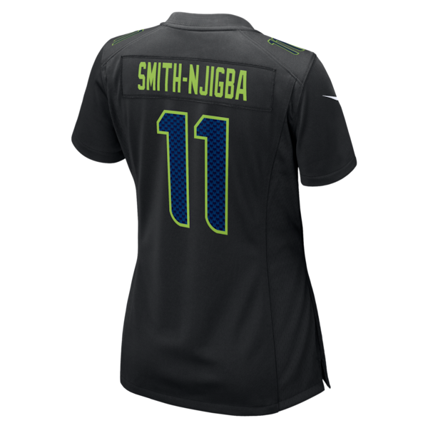 Women's Seattle Seahawks Jaxon Smith-Njigba Nike Black Super Bowl LX Patch Carbon Fashion Game Jersey/White - Image 4
