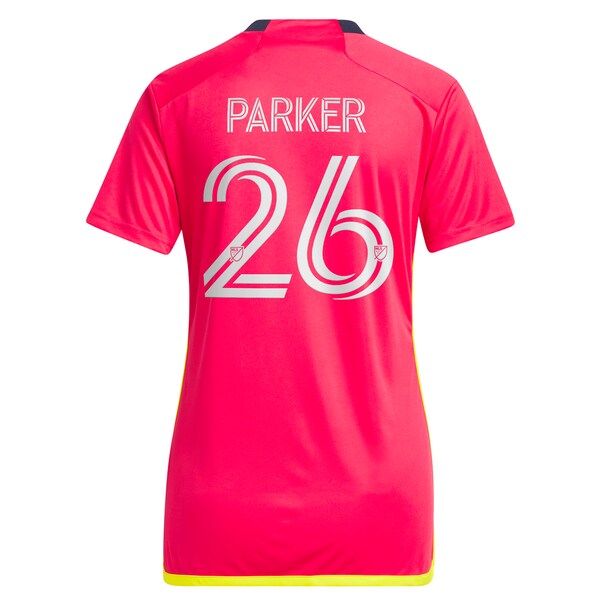 Tim Parker St. Louis City SC adidas Women's 2024 CITY Kit Replica Jersey - Red - Image 3