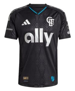 Alternative view of Charlotte FC adidas 2025 Fortress Kit Authentic Custom Jersey - Black