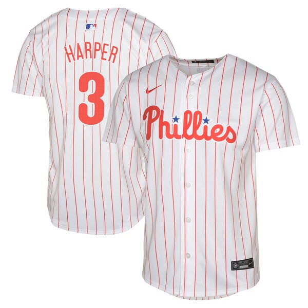 Bryce Harper Philadelphia Phillies Youth Limited Player Jersey - White/Cream/Light Blue - Image 2
