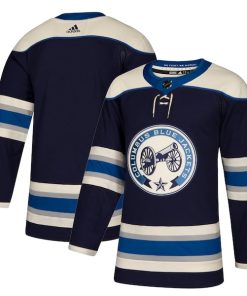 Columbus Blue Jackets adidas Authentic Alternate Blank Jersey - Navy