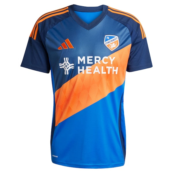 FC Cincinnati adidas 2025 Orange and Blue Legacy Kit Replica Jersey - Blue - Image 3