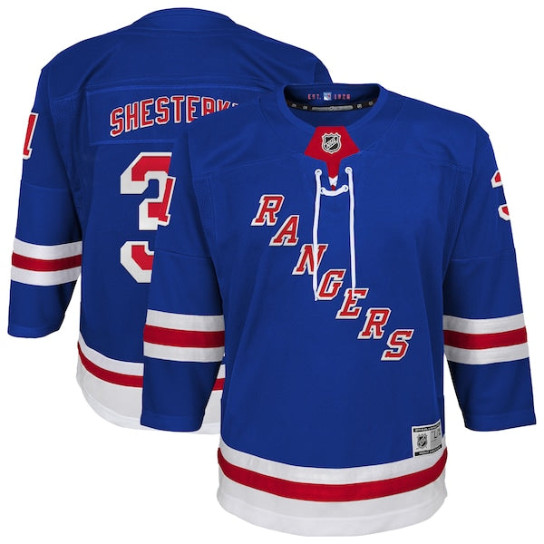 Igor Shesterkin New York Rangers Youth Home Premier Player Jersey - Blue/Navy - Image 2
