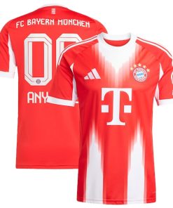 Bayern Munich adidas 2025/26 Home Replica Custom Jersey - Red