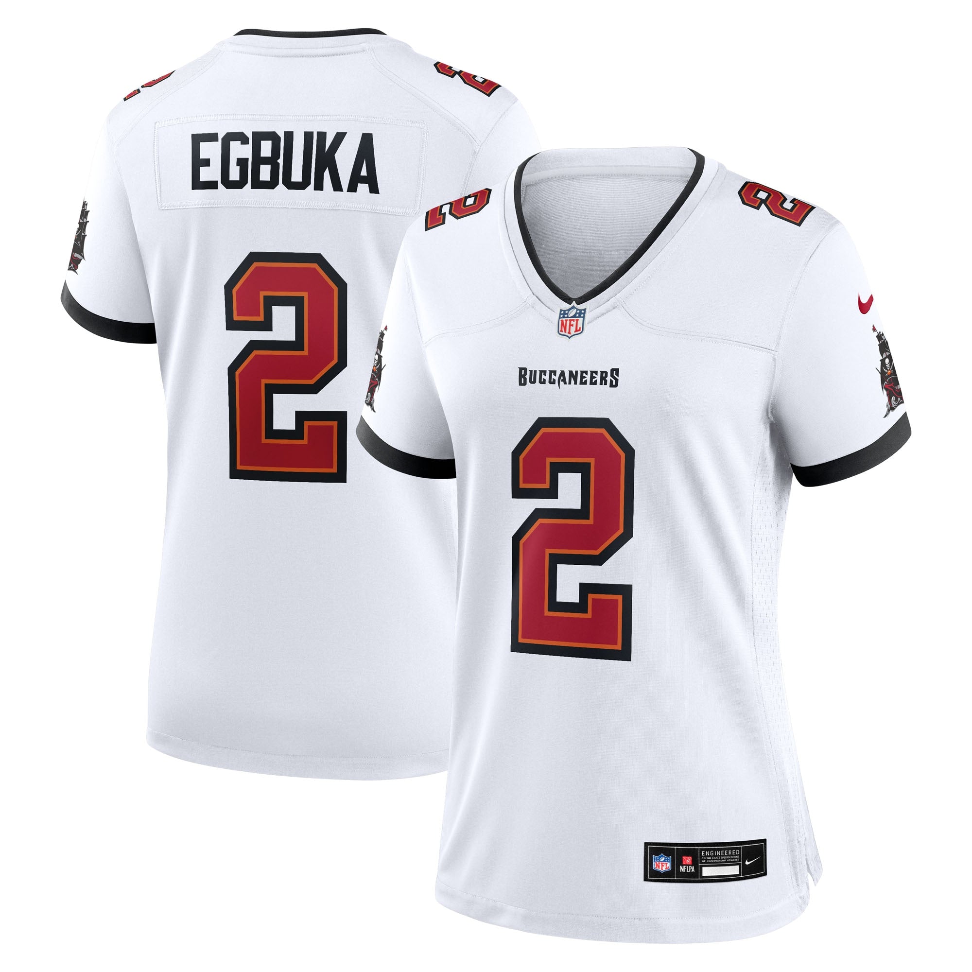 Emeka Egbuka Tampa Bay Buccaneers Nike Women's Alternate 2 Game Jersey - Creamsicle/White/Red - Image 5