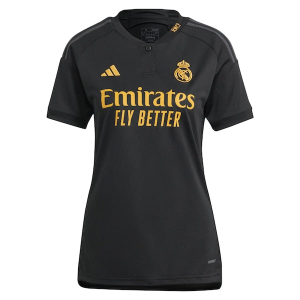 Aur¨¦lien Tchouam¨¦ni Los Merengues adidas Women's 2023/24 Third Replica Player Jersey - Black - Image 3