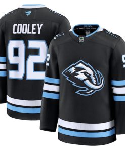 Alternative view of Logan Cooley Utah Mammoth  Home Premium Player Jersey - Black/White