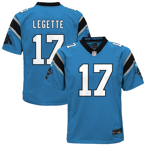 Xavier Legette Carolina Panthers Nike Youth Alternate Game Jersey - Blue/Black - Image 2