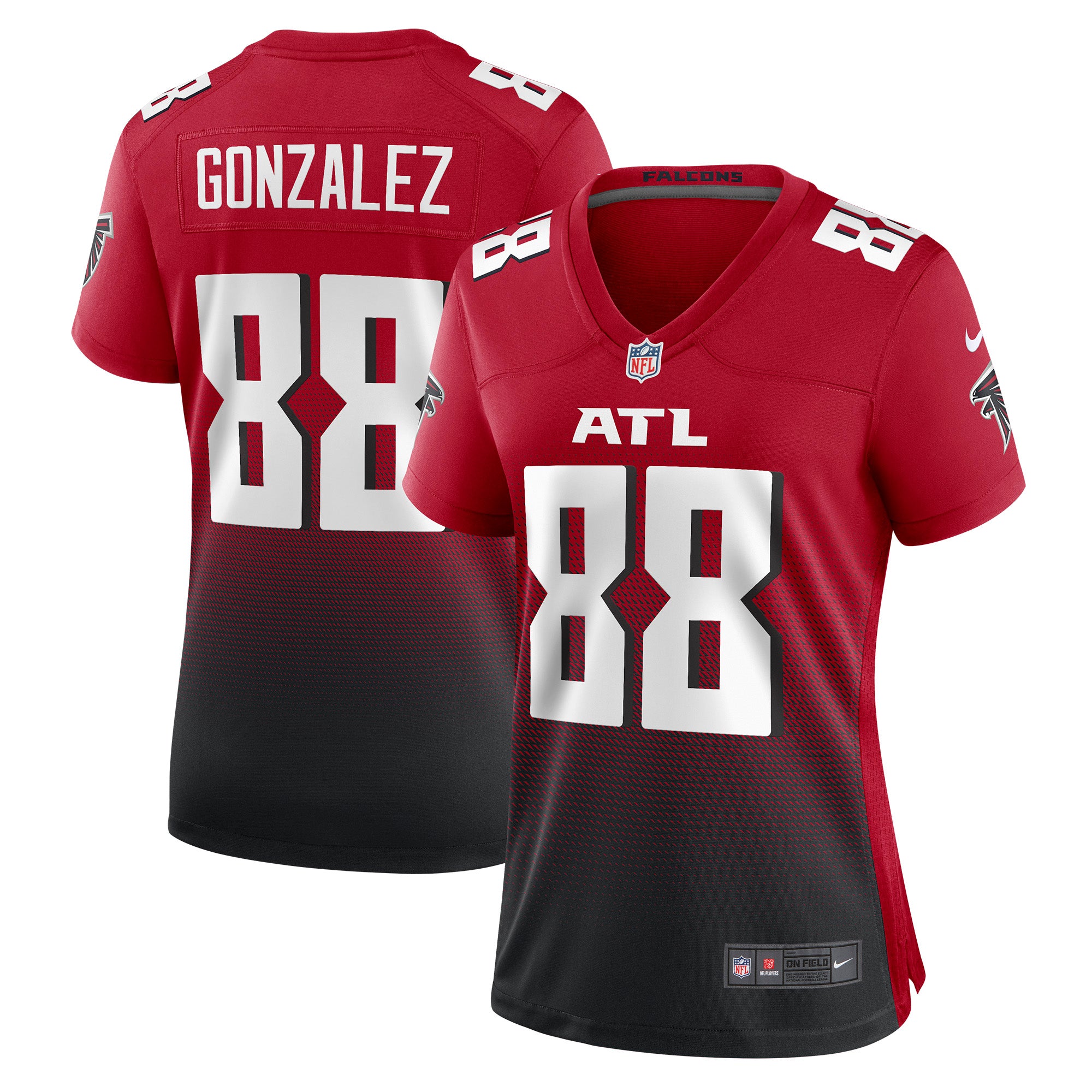Tony Gonzalez Atlanta Falcons Nike Women's Game Retired Player Jersey - Black/Red - Image 6