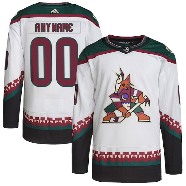 Arizona Coyotes adidas Primegreen Authentic Custom Jersey - White
