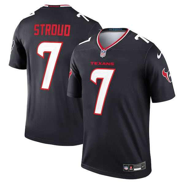 C.J. Stroud Houston Texans Nike Team Legend Player Performance Top - Navy/Red - Image 2