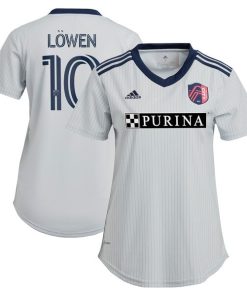 Eduard L?wen St. Louis City SC adidas Women's 2024 The Spirit Kit Replica Jersey - Gray