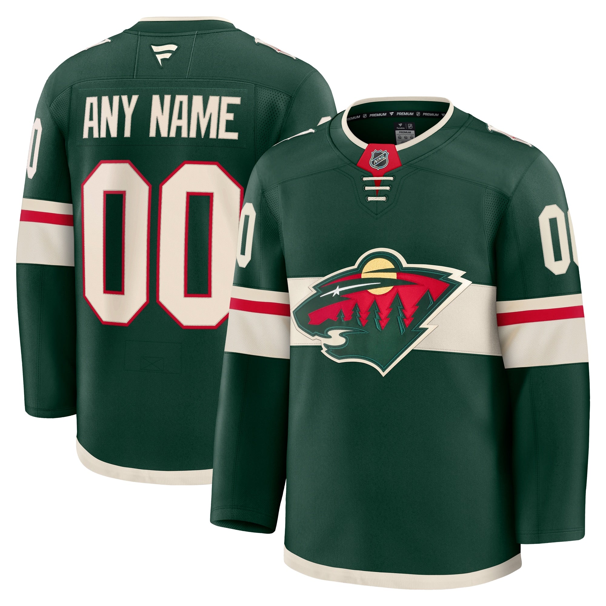 Minnesota Wild Away Premium Custom Jersey - White/Green - Image 8