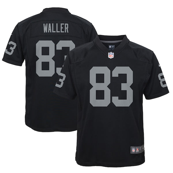 Darren Waller Las Vegas Raiders Nike Youth Game Jersey - Black/White - Image 2