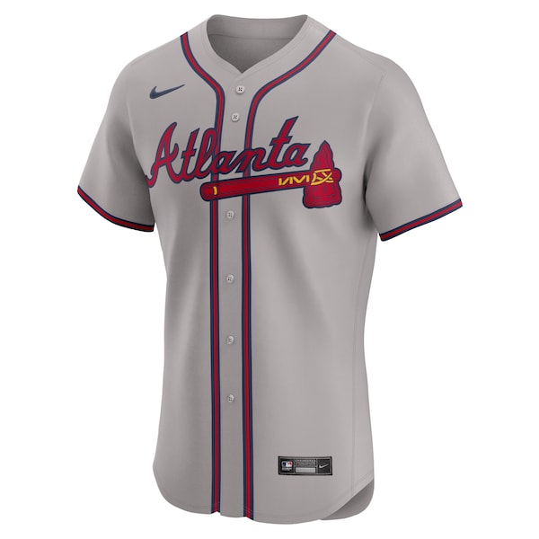 Ronald Acu?a Jr. Atlanta Braves Nike Road Elite Player Jersey - Gray/Navy/White/Red - Image 3