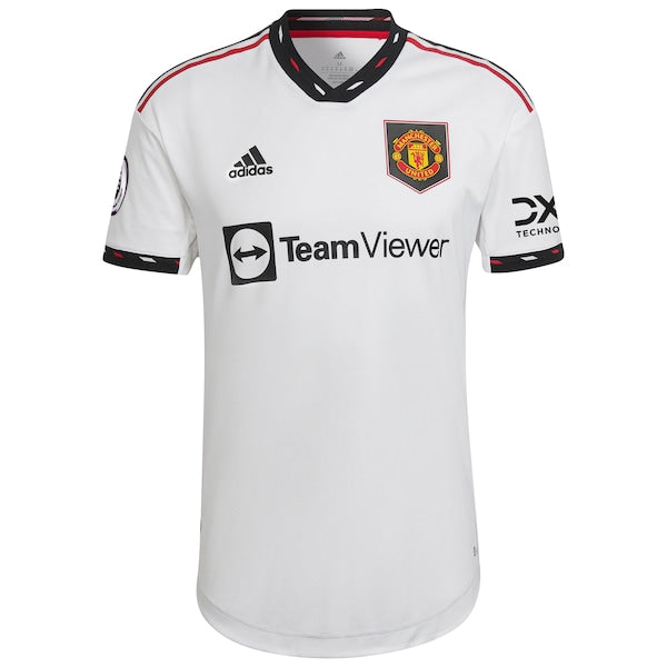 Manchester United adidas 2022/23 Away Blank Authentic Jersey - White - Image 2