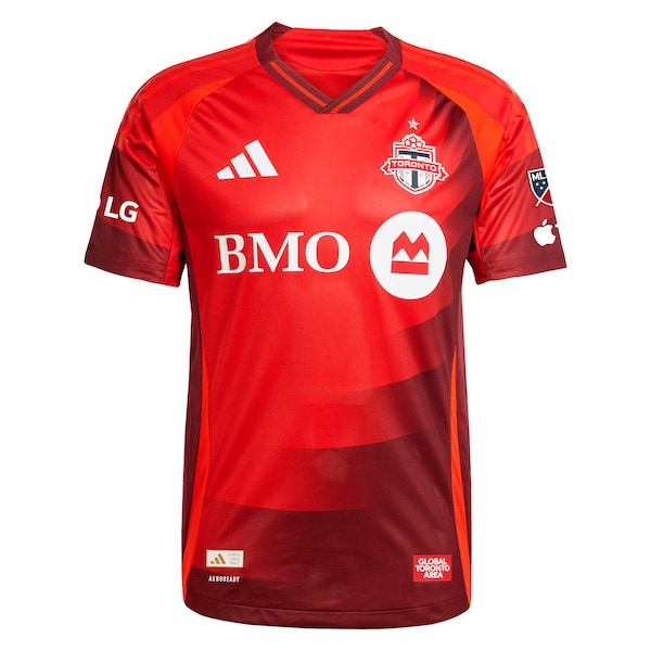 Richie Laryea Toronto FC adidas 2025 Club Kit Authentic Player Jersey - Red - Image 2