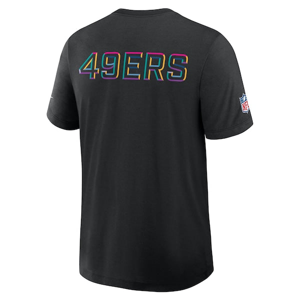 San Francisco 49ers Nike Tall 2025 NFL Crucial Catch Tri-Blend Dri-FIT T-Shirt - Black - Image 5