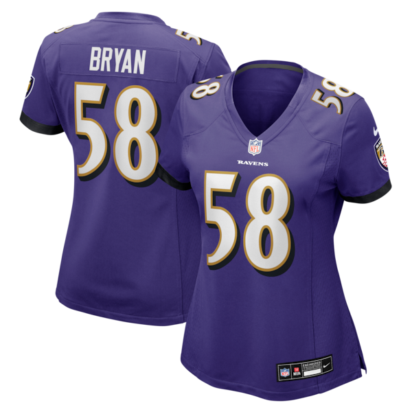 Taven Bryan Baltimore Ravens Nike Women's Team Game Jersey - Purple