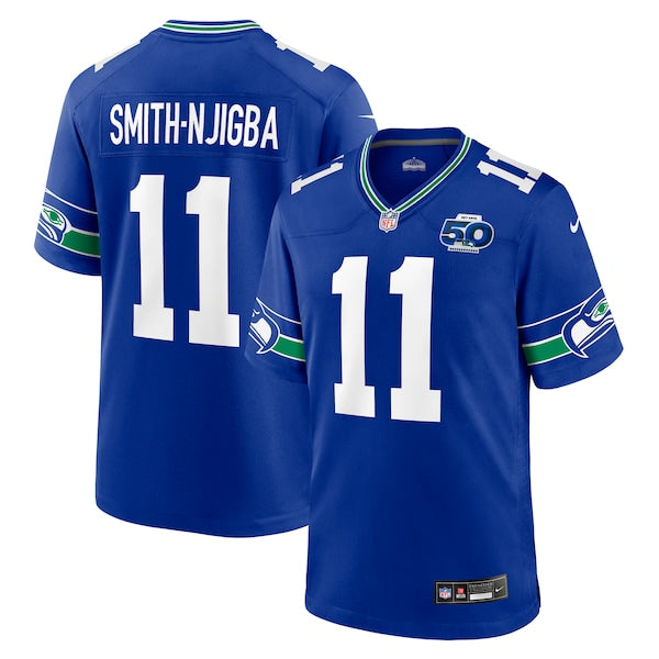 Jaxon Smith-Njigba Seattle Seahawks Nike Alternate 50th Season Game Jersey - Royal/College Navy - Image 2