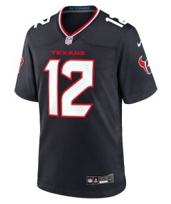 Alternative view of Nico Collins Houston Texans Nike Game Jersey - Navy