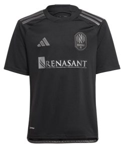 Alternative view of Hany Mukhtar Nashville SC adidas Youth 2024 Man In Black Kit Replica Player Jersey - Black