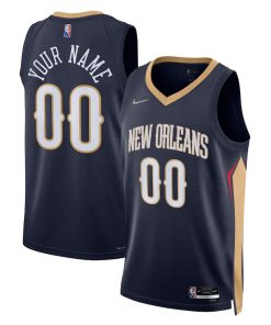 New Orleans Pelicans Nike 2021/22 Diamond Swingman Custom Jersey - Icon Edition - Navy