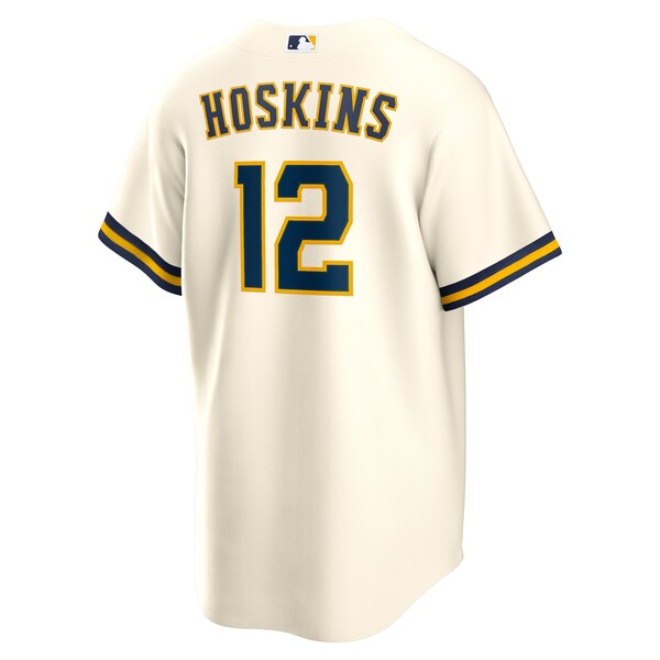 Rhys Hoskins Milwaukee Brewers Nike Home Replica Player Jersey - Cream - Image 3