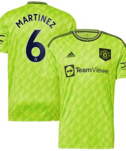 Lisandro Mart¨ªnez Manchester United adidas 2022/23 Third Replica Player Jersey - Neon Green