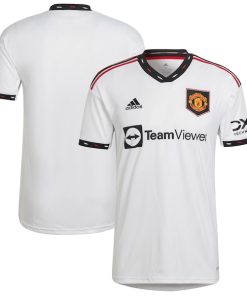 Manchester United adidas 2022/23 Away Blank Replica Jersey - White