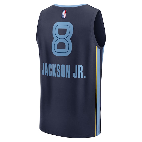 Jaren Jackson Jr. Memphis Grizzlies Fast Break Replica Jersey - Navy - Icon Edition - Image 3