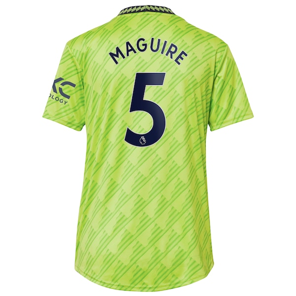 Harry Maguire Manchester United adidas Women's 2022/23 Third Replica Player Jersey - Neon Green - Image 3