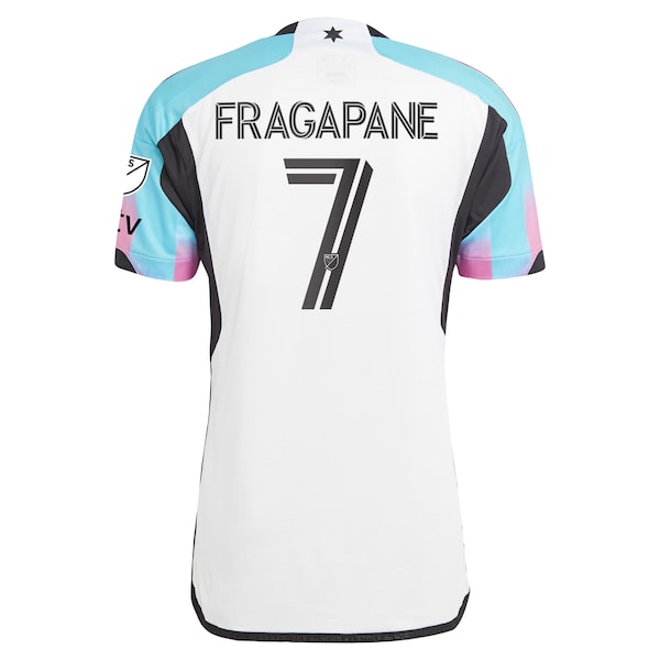 Franco Fragapane Minnesota United FC adidas 2023 The Northern Lights Kit Authentic Jersey - White - Image 3