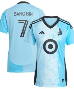 Jeong Sang-bin Minnesota United FC adidas Women's 2025 CONVERGENCE Replica Player Jersey - Blue