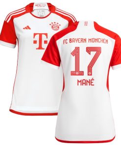 Sadio Man¨¦ Bayern Munich adidas Women's 2023/24 Home Replica Jersey - White/Black