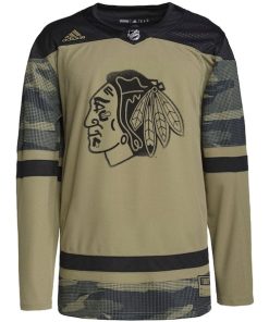 Alternative view of Chicago Blackhawks adidas Military Appreciation Team Authentic Practice Jersey - Camo
