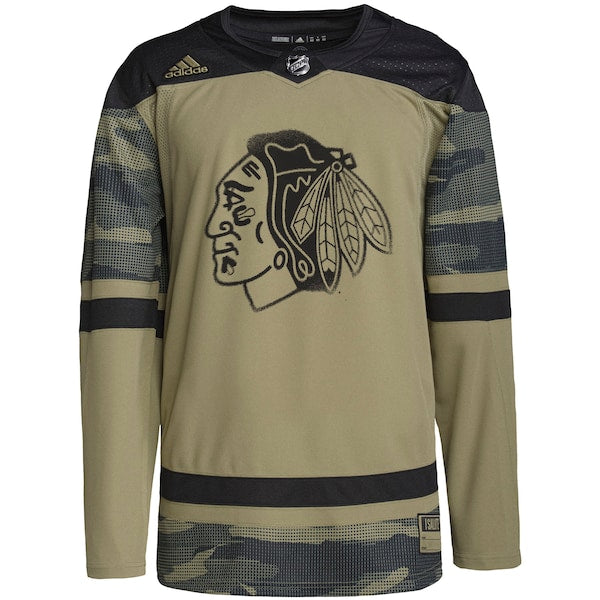 Chicago Blackhawks adidas Military Appreciation Team Authentic Practice Jersey - Camo - Image 2