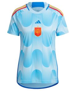 Alternative view of Spain National Team adidas Women's 2022/23 Away Replica Jersey - Blue