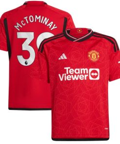 Scott McTominay Manchester United adidas Youth 2023/24 Home Replica Player Jersey - Red