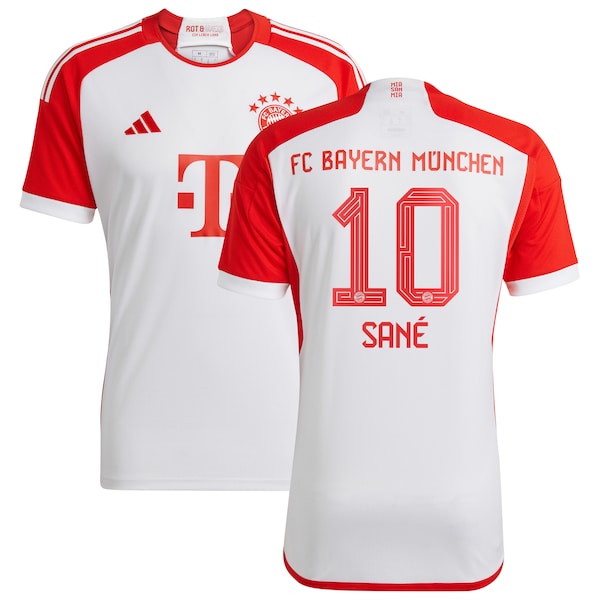 Leroy San¨¦ Bayern Munich adidas 2023/24 Home Replica Jersey - White